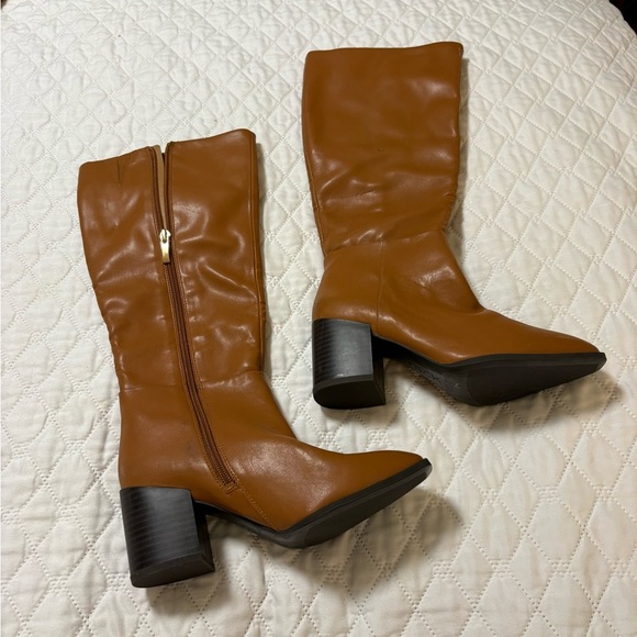 Nordstrom Rack NWOT Brown Leather Knee-High Boots - Picture 3 of 11